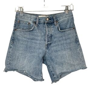 Denim Forum The Yoko High Rise Thigh Short Size 25